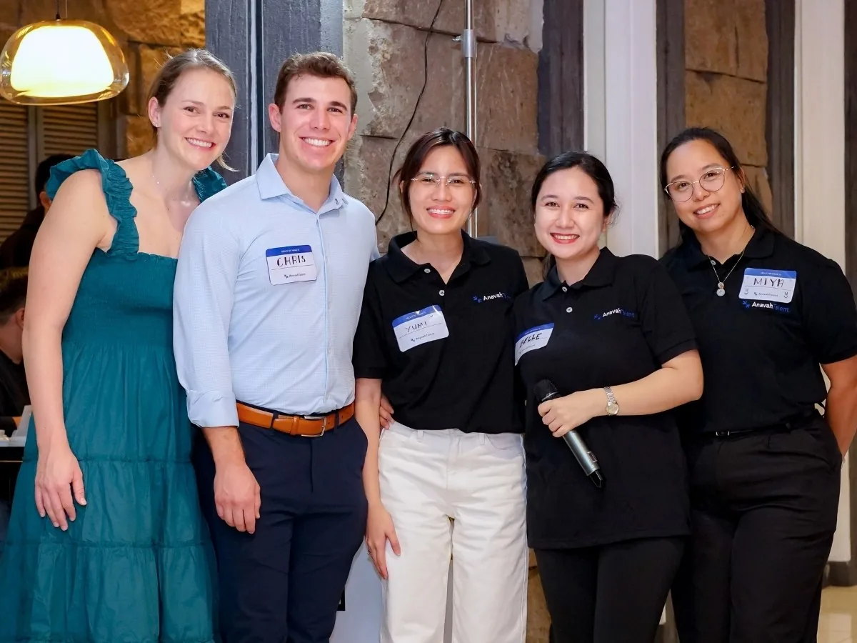 Chris with the Anavah team at a meet-up
